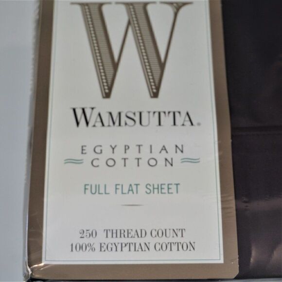 Wamsutta Egyptian Cotton Full Flat Sheet 250 Thread Count Black Sealed NOS - Picture 4 of 6